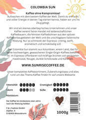 Sparset Espressobohnen Colombia Sun Frische Ganze Kaffeebohnen direkt aus Kolumbien Arabica Kaffee, mittelkräftig geröstet, 6kg