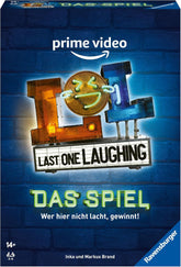 Ravensburger 27524 - Last One Laughing - Jocul de petrecere bazat pe serial, joc LOL pentru 3-8 jucători cu vârsta de 14 ani și peste, peste 350 de sarcini pentru provocarea „Don't Laugh”, jocul de cărți distractiv bazat pe sezoanele 1, 2, 3 și 4 LOL