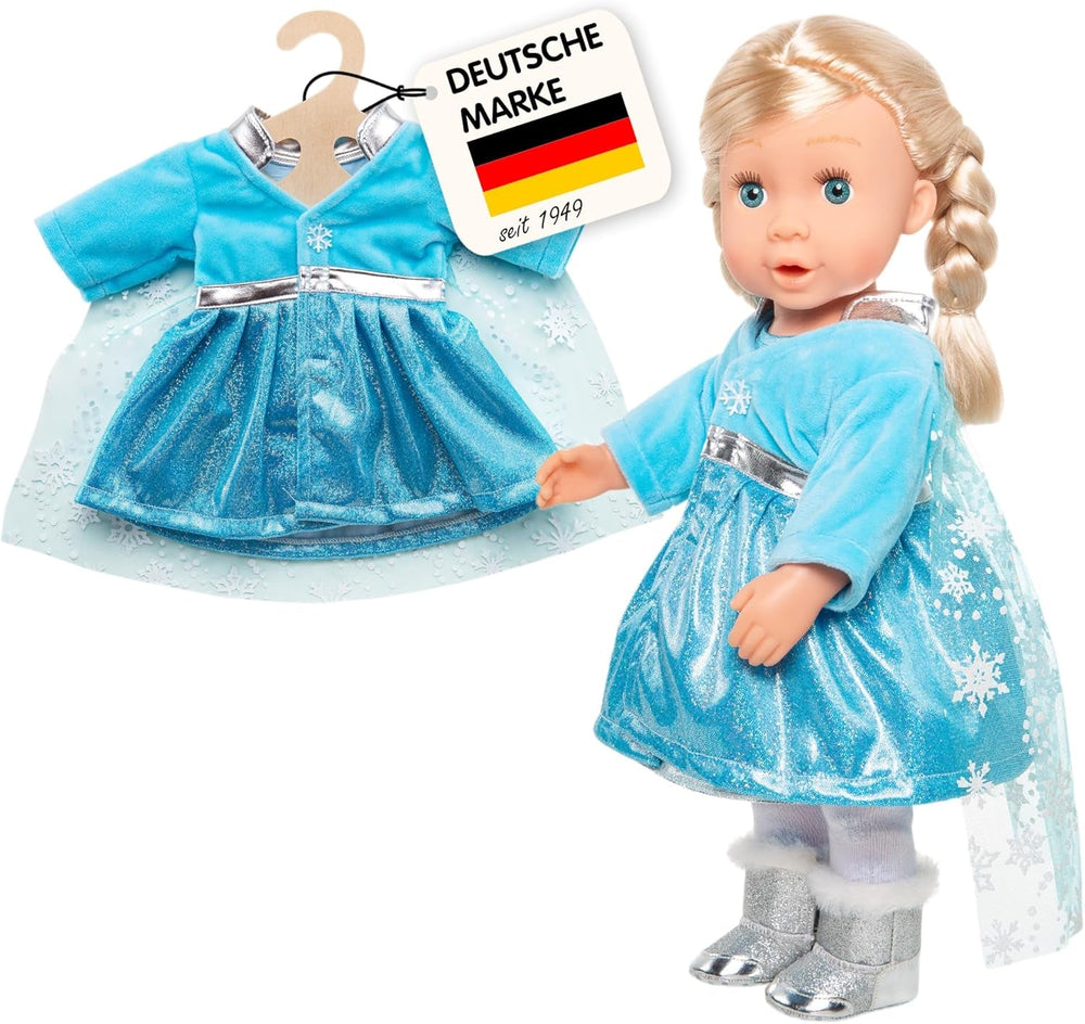 Heless 2727 - Mantel Eisprinzessin mit Umhang, für Puppen, Größe 35 - 45 cm