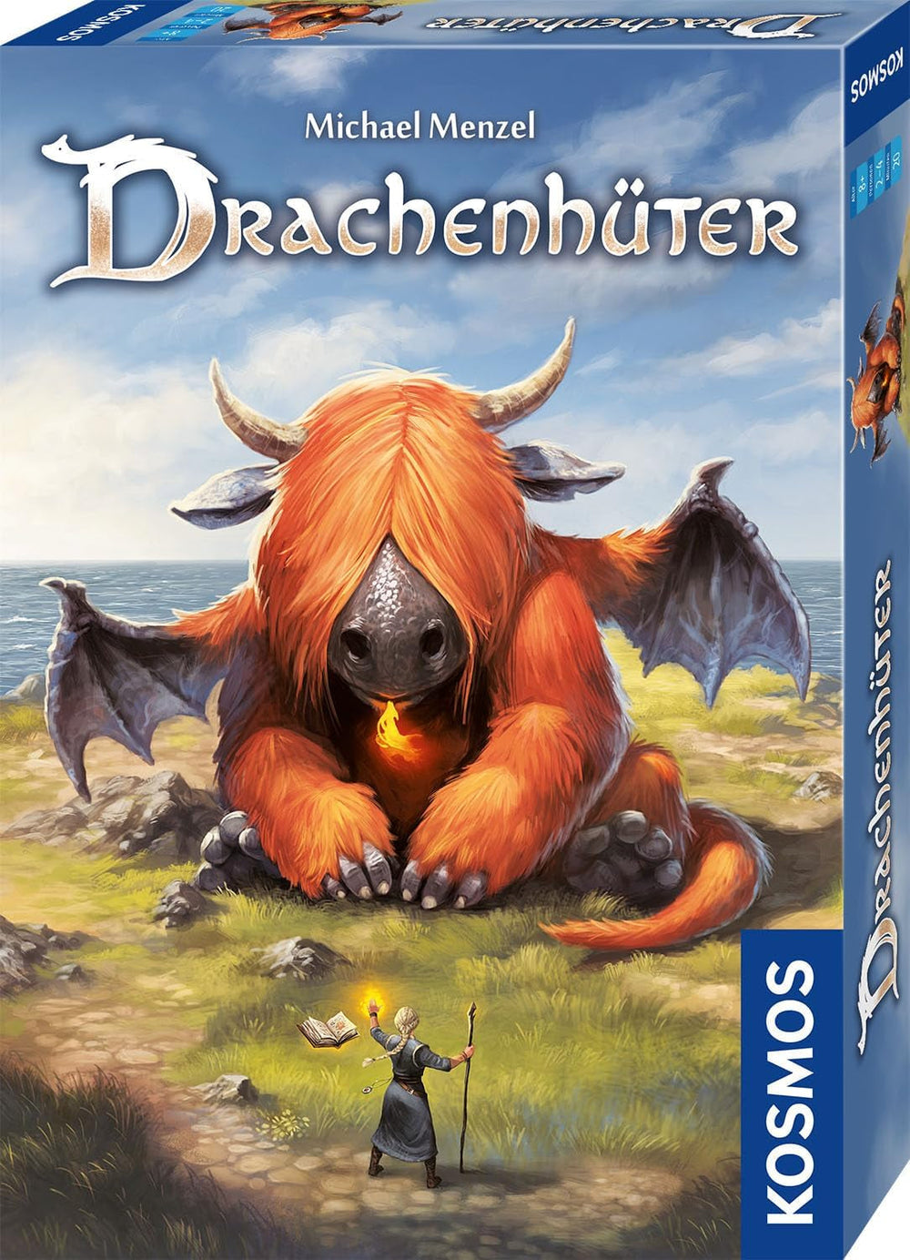 Kosmos 683757 Dragon Keeper, Joc de cărți mare pentru întreaga familie de la 8 ani, 123 de cărți de dragon frumoase, de format mare, de Michael Menzel, joc de societate, cadou