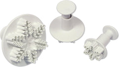 Cutter de embossare PME SF708 cu fulgi de zăpadă, format mic, mediu, mare, plastic, alb, 9,5 x 2 x 9,5 cm