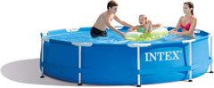 Piscină cu cadru metalic - Piscină supraterană - Ø 305 x 76 cm și sistem de filtrare Steinbach Active Balls+, capacitate de circulație 3,8 m³/h, racord Ø 32/38 mm, incl. 320 g bile filtrante, 040386