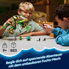 LEGO DREAMZzz 2in1 Fuchs-Wächtermech - Actionfigur, verwandelbar in Fuchskrieger - inkl. 3 Minifiguren und sammelbarer grüner Schatz-Kreatur - Geschenk für Jungen ab 9 Jahren – 71508