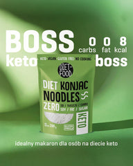 Tăiței Shirataki Dietetici | Tăiței Konjac cu conținut scăzut de carbohidrați | 200 de grame, aliment vegan cu conținut scăzut de calorii, fără grăsimi, fără soia, fără gluten, tăiței dietetici solubili în apă