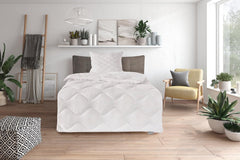 Traumnacht Cozy - Set de pat 4 sezoane, 1 X plapumă divizibilă 135 X 200 Set și 1 X pernă 80 X 80 Cm, certificat Ã-ko Tex, alb, dezvoltat în Germania ,( pachet de 2 ) Plapumi si pilote Naty Shop 4 sezoane 135 X 200 Set