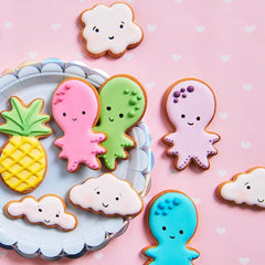Pixuri colorante alimentare Funcakes Roșu-Verde: Pixuri colorante alimentare, vârf flexibil pentru linii groase și subțiri, pix comestibil pentru fursecuri, prăjituri, fondant și multe altele, ideal pentru personalizare, certificat Halal