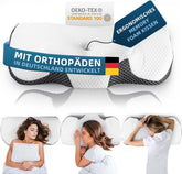 IDEA Pernă pentru dureri de gât, pernă ortopedică fabricată din pernă din spumă de memorie, pernă ergonomică pentru gât pernă pentru sprijin optim, pernă anti-sforăit pentru dormitul lateral, dorsal și abdominal Perne ortopedice cervicale Naty Shop Titlu implicit