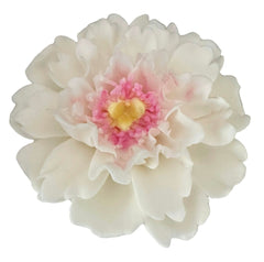Decoratiune comestibila din zahar, Bujor alb Decoratiuni din Pasta de Zahar Nati Shop