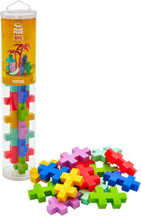 Plus-Plus 9603431 Kreativ-Bausteine Tube, Big Tropical, Geniales Konstruktionsspielzeug, 15 Teile, 38 cm