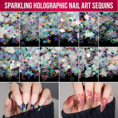 FANDAMEI Nail Art Pinsel Set, 15 Stücke Pinsel Für Gelnägel Nagel Pinsel, 5 Stücke Dotted Pen, 10 Rolle Streifenband Nägel, Strasssteine Nägel, Ultra Dünn Nagel Pailletten Für Nagelkunst Maniküre Set