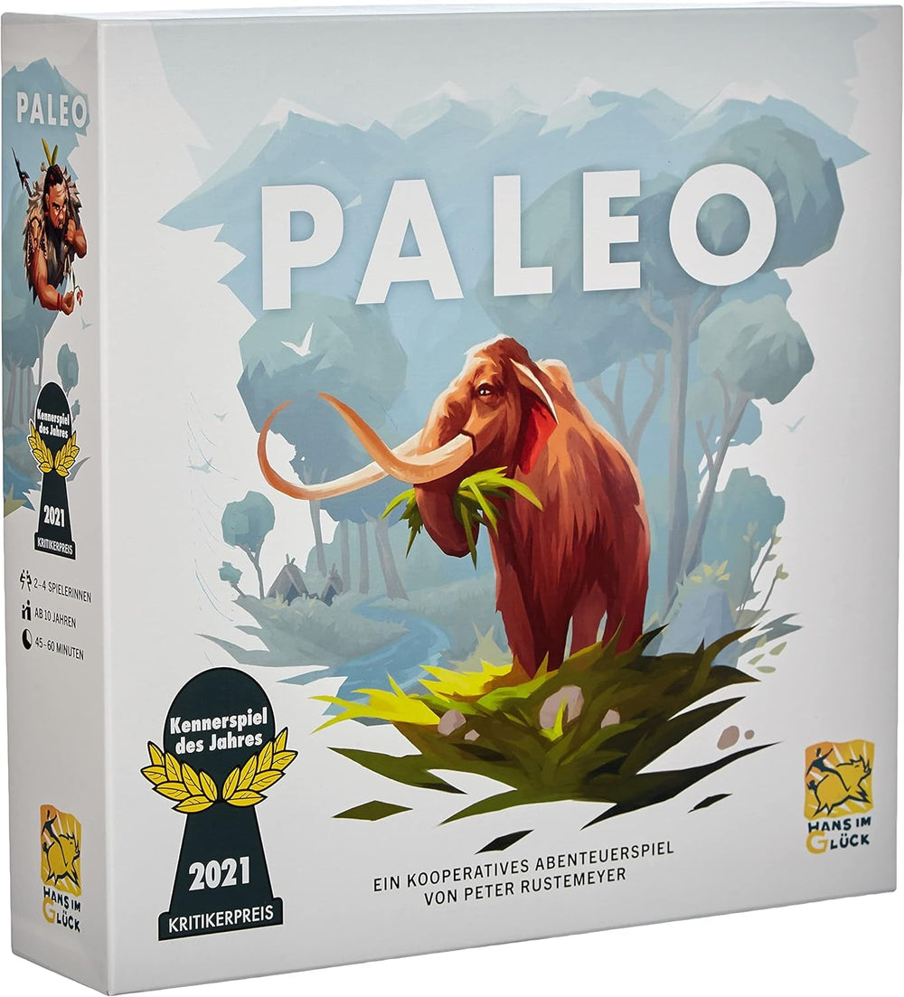 Hans im Glück, Paleo, joc de bază, Kennerspiel des Jahres 2021 (Jocul expert al anului 2021), joc de masă, 2-4 jucători, cu vârsta peste 10 ani, 45-60 minute, germană