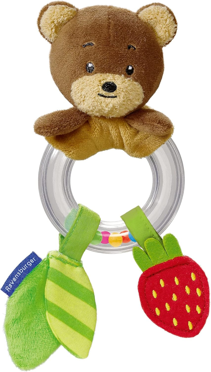 Ravensburger ministeps 4562 Urs zornăitor cu inel, jucărie de prins cu zornăitor cu inel și sunet crepitant, jucărie pentru copii de la 3 luni Jucarii Bebe Naty Shop Titlu implicit