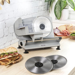 Petra PT4636VDE Feliator electric multifuncțional, grosime de tăiere 1-15Mm, 3 lame din oțel inoxidabil netede Rasnite si Feliatoare Naty Shop