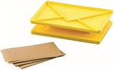 Silikomart | Kit Surprise, Forme de Biscuiți Plic + 80 Foi de Hârtie, Galben, Dimensiuni 75 x 50 mm, Fabricat în Italia