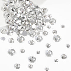Beadsland 2500Pcs Glas Nailart Strasssteine Kristall Flatback Edelsteine Runde, Für Handwerk Gemischt 8 Größen SS4 ~ SS30 Mit Picking Pinzette Und Stift (Kristall Weiss)