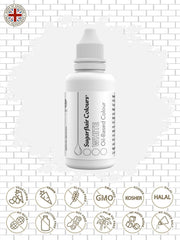 Colorant alimentar pe bază de ulei Sugarflair Pastel Mixer, alb - Colorant alimentar pentru ciocolată, cremă de unt, pastă de zahăr și toate ingredientele alimentare liposolubile - 30 ml
