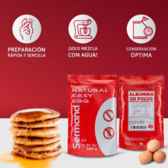 Eiklarpulver (350 g) | Getrocknetes Eiklar Pulver | Eialbumin für Backen & Kochen | Ohne Zusatzstoffe | Laktosefrei | Zip-Beutel Verpackung