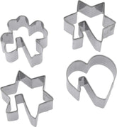 Set de forme pentru biscuiți Westmark, modele asortate, oțel inoxidabil, fursecuri pentru cană, 4 piese, argintii, 31962260