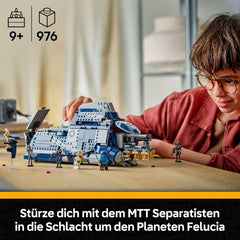 LEGO Star Wars: The Clone Wars MTT der Separatisten in der Schlacht von Felucia - Spielzeug mit Lichtschwert - Kinder Geschenk für Jungen und Mädchen - Modellbau zum Ausstellen und Sammeln - 75435