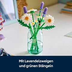 LEGO Botanicals Gänseblümchen - Strauß aus Kunstblumen mit Gänseblümchen & Lavendel - DIY Deko fürs Kinderzimmer - Geschenkidee zum Muttertag - 11508
