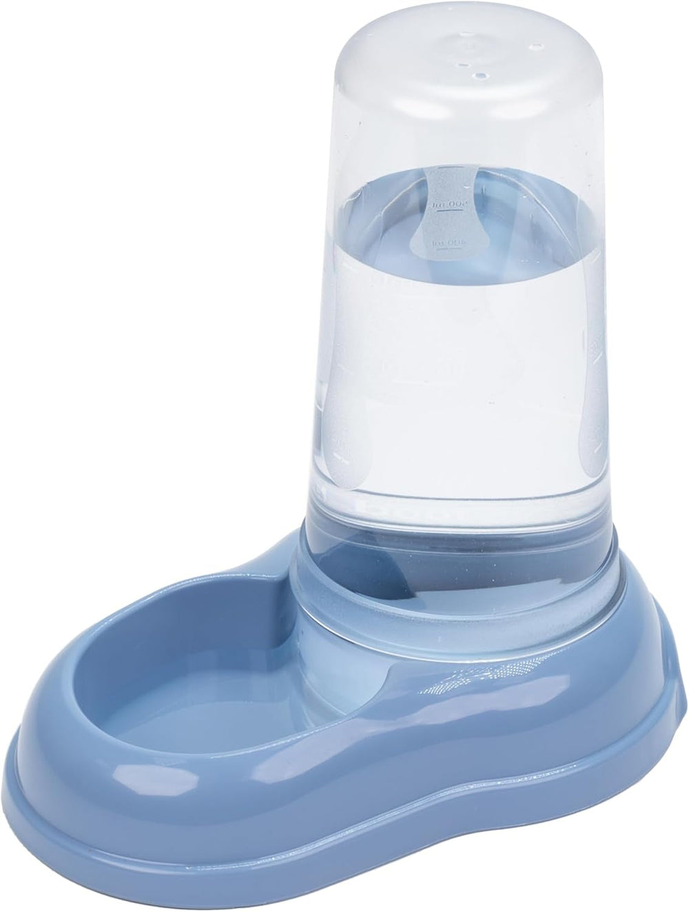 Ferplast AZIMUT 600 Dispenser de hrană și apă pentru câini și pisici, capacitate 0,6 litri, bază antiderapantă, 12,5 x 19 x Î 19,5 cm, albastru