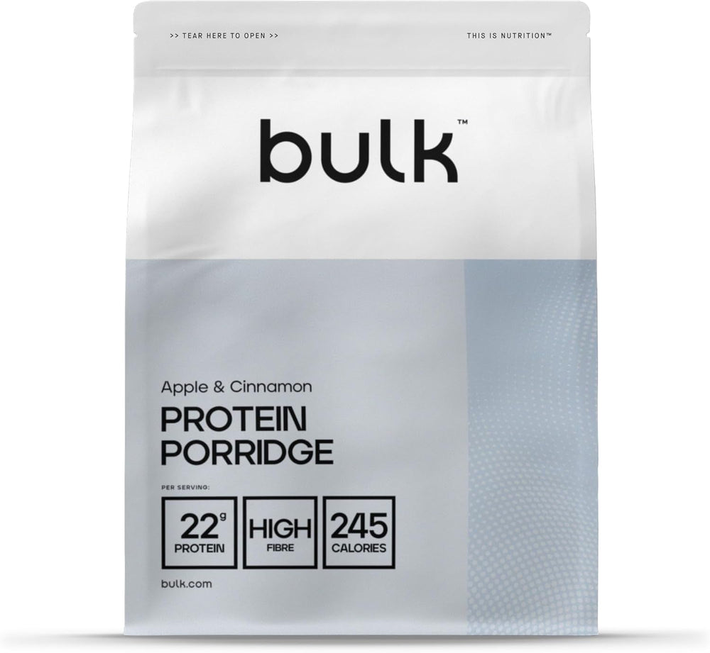 Fulgi de ovăz proteici completi, fulgi de ovăz cu conținut ridicat de proteine, zer, conținut ridicat de fibre, terci proteic, măr-scorțișoară, 2,5 kg