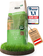 Hesa Nachsaatrasen, 1 Kg Für 35 M², RSM 3.2, Schnellkeimende Premium Rasennachsaat Von Frühling Bis Herbst, Rasenreparatur in Profiqualität