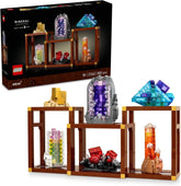 LEGO Ideas Mineraliensammlung - Set für Erwachsene - Modellbau mit Kristallelementen inkl. Amethyst, Fluorit & Tangerinquarz sowie 3 Ständern - DIY Wohn Deko Geschenkidee - 21362