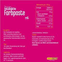 DECOCINO Pastă de colorare liposolubilă roșie - 15 g - Colorant alimentar pe bază de ulei, ideal pentru colorarea ciocolatei, cremei de unt, fondantului sau aluatului de prăjituri (Pachet de 3)