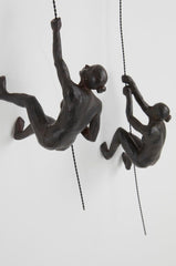 JOTEX Feminin Climbers Figurine decorative, pachet de 2, maro ruginiu Statuete si sculpturi Naty Shop