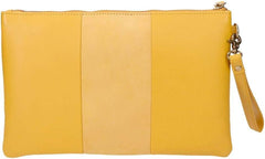 Pepe Jeans Double Wallet Geantă galbenă 27x17x2 cms piele Portofel Femei Naty Shop