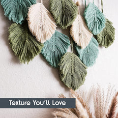 Tapiserie hanging handmade tesute frunze pana Casa - Accesorii si Decoratiuni Naty Shop