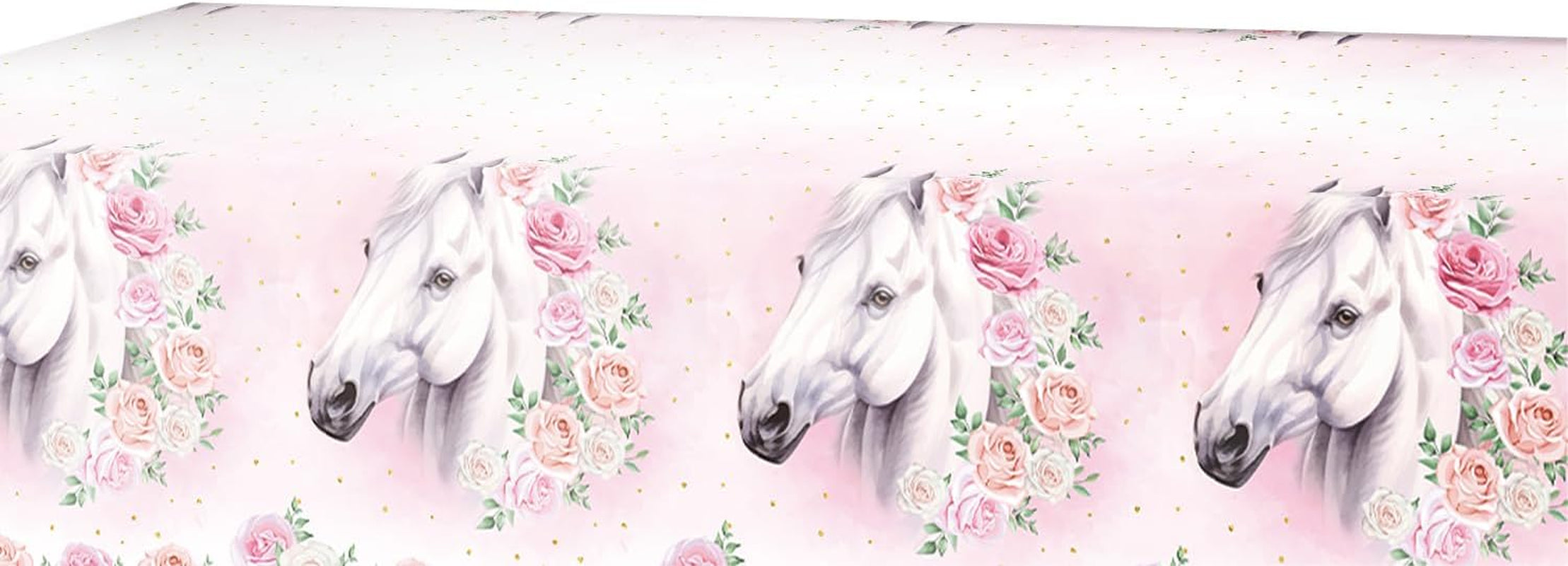 Set de petrecere cu 51 de piese, farfurii de hârtie cu cai roz, pahare, șervețele, pentru copii, fete, băieți, decorațiune de masă cu cai pentru ziua de naștere