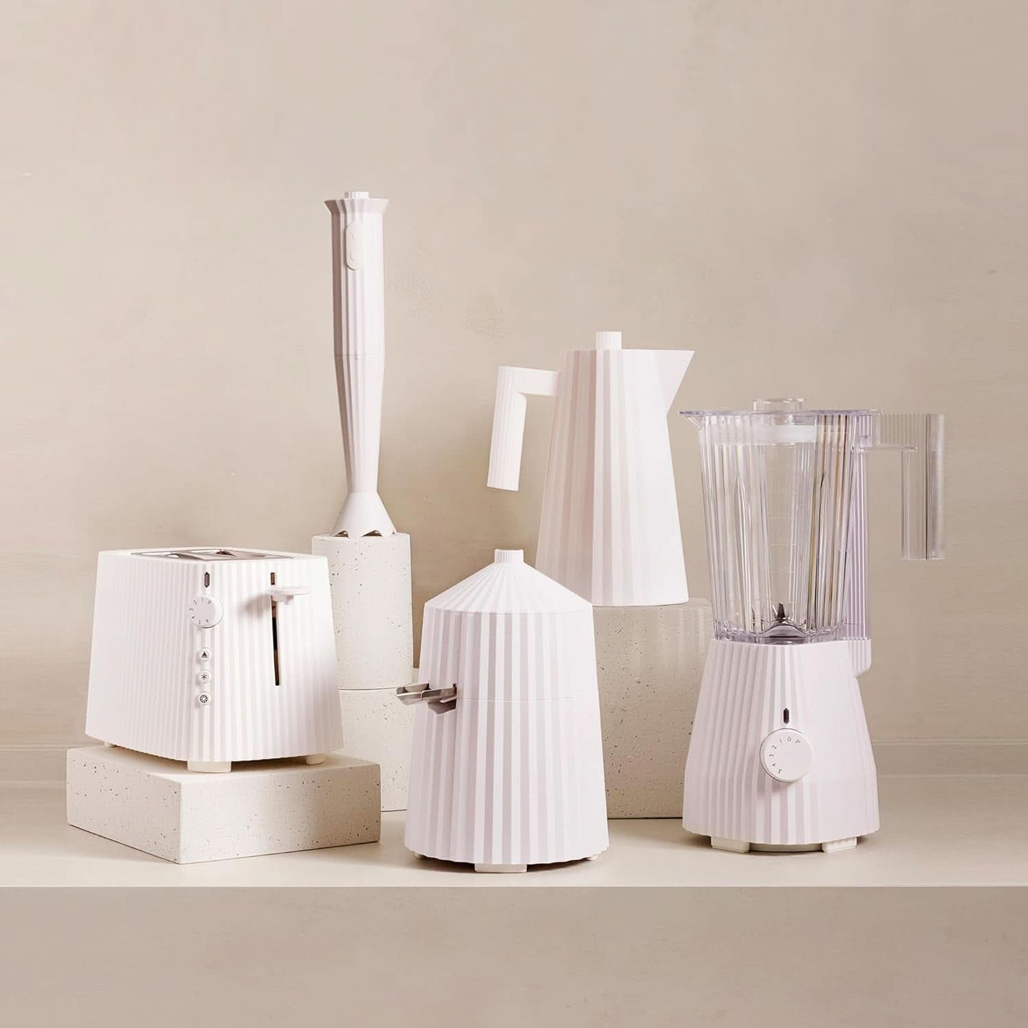 Alessi Plissé MDL09 W - Blender cu o carafă gradată, rășină termoplastică, Bucatarie Naty Shop