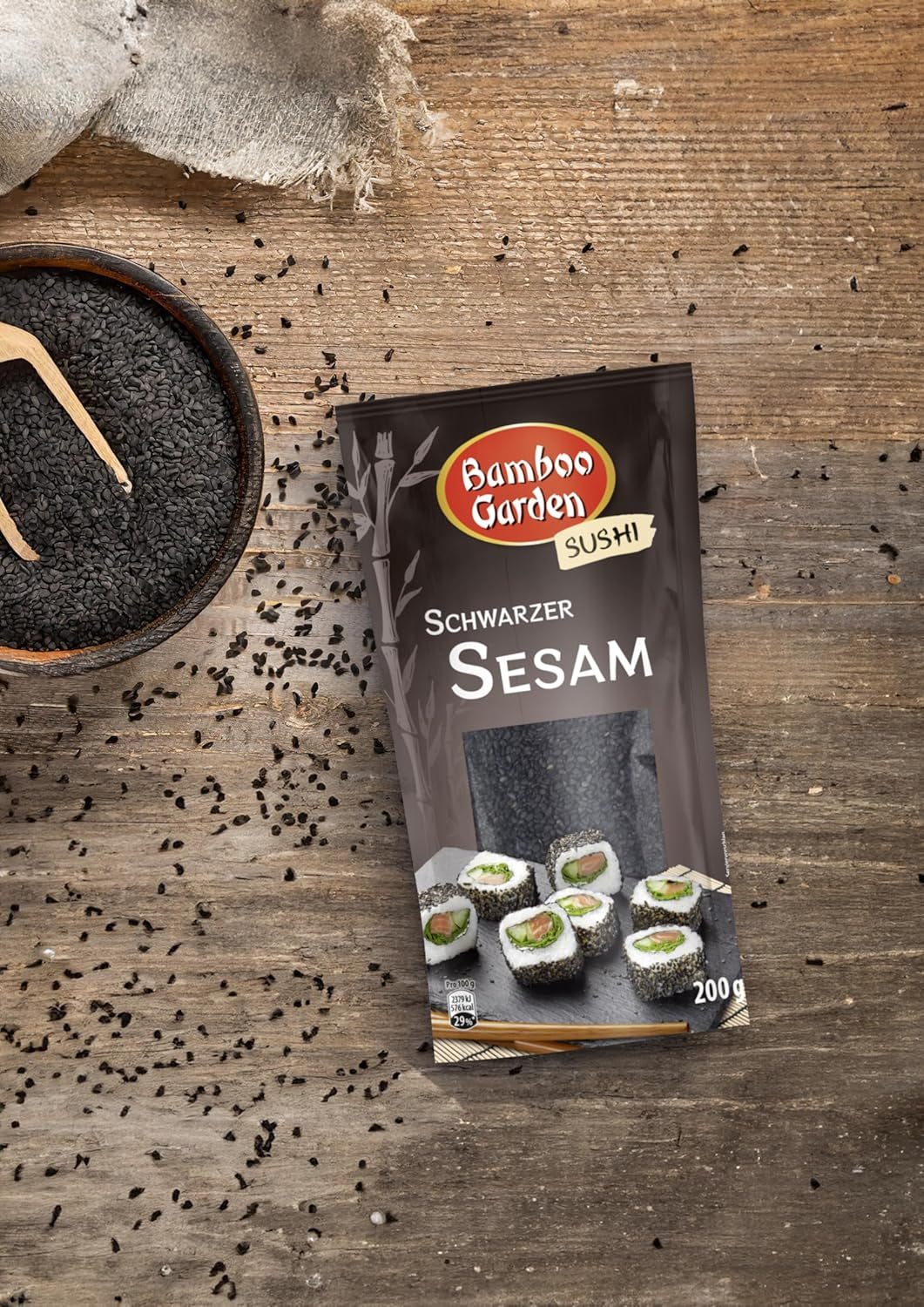 Bamboo Garden Sesam schwarz, 200 g (Verpackungsdesign kann abweichen)