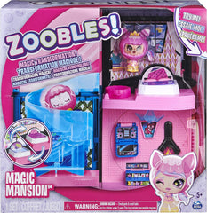 Zoobles Magic Mansion Casă de vis transformabilă cu 6 camere, tobogan și accesorii