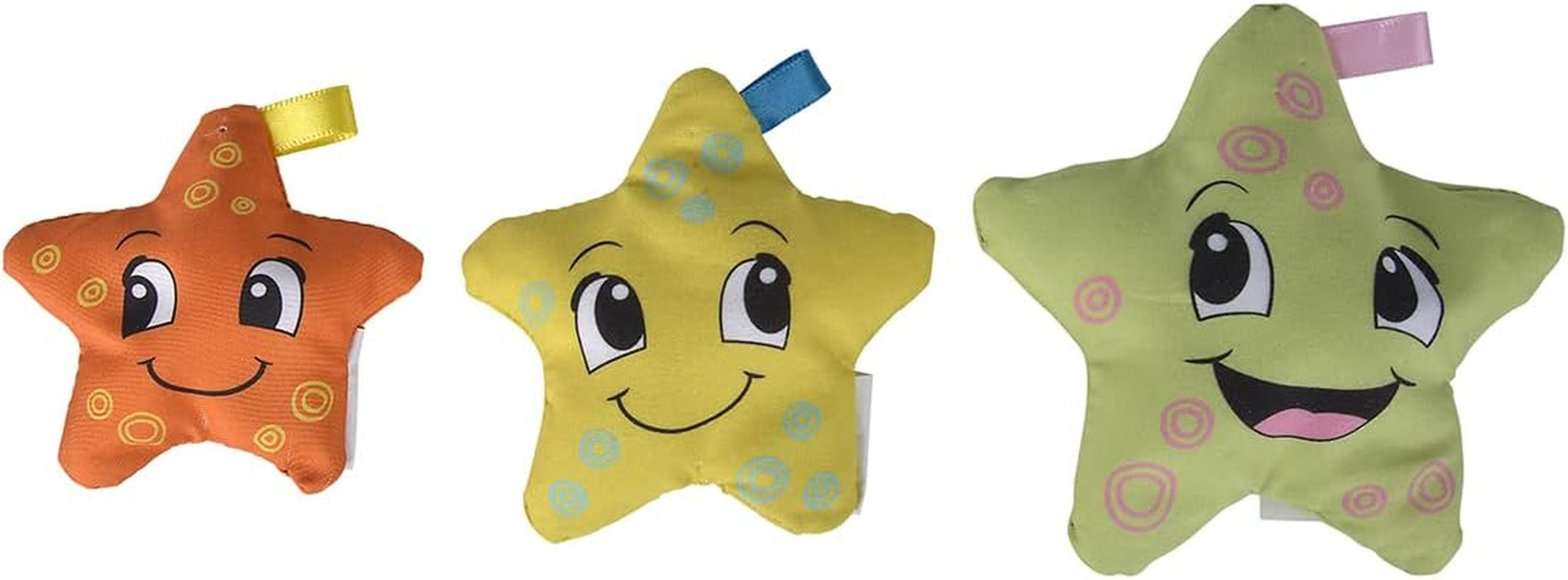 Simba 104010071 - ABC stea de mare moale, jucărie pentru copii, stele din material textil umplute cu polistiren, 3 bucăți, de la 6 luni Jucarii Bebe Naty Shop
