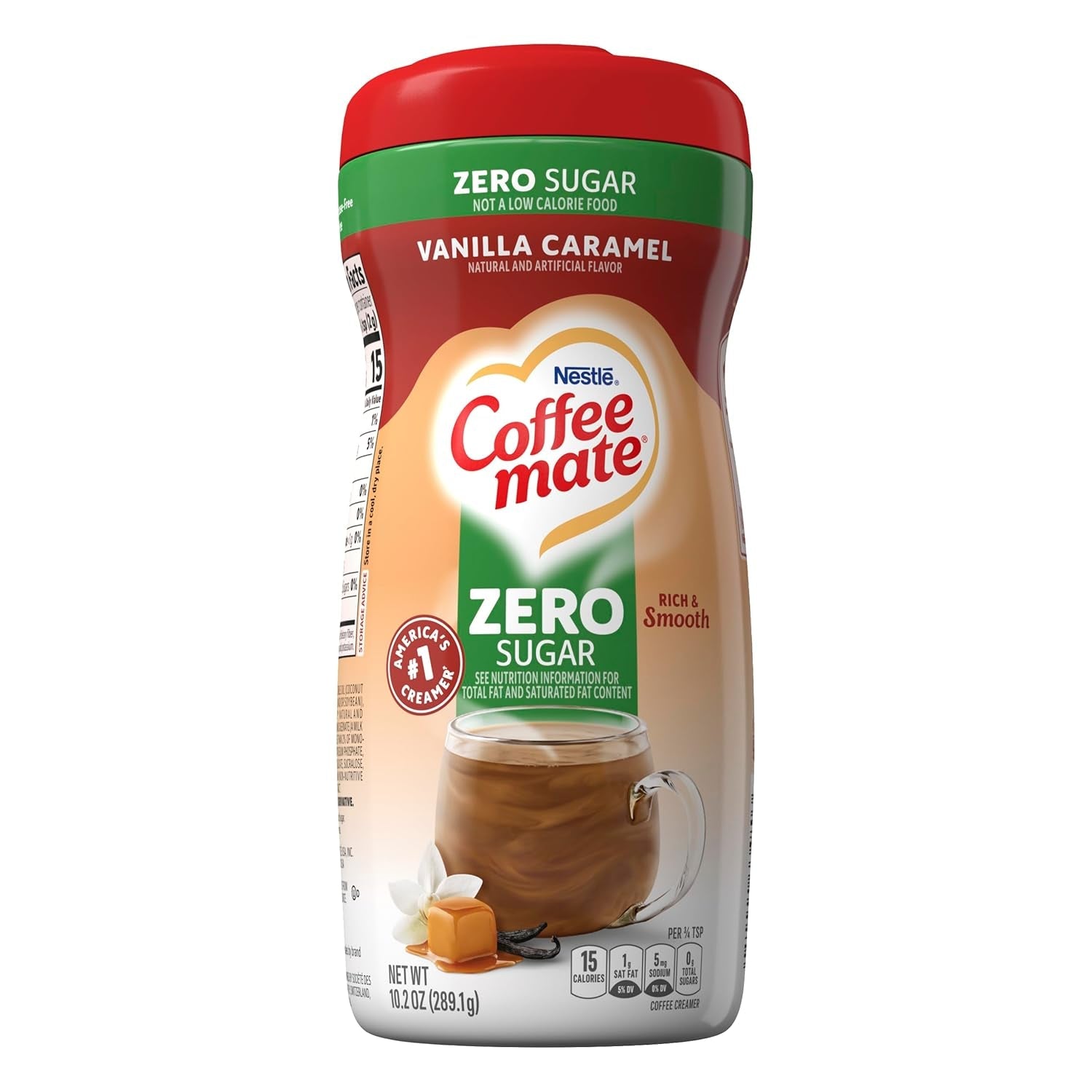 Coffee-Mate Vanilla Caramel, Sugar-Free Powdered Coffee Creamer, Kaffeesahne Pulver - Vanille Karamell - OHNE ZUCKER! aus USA
