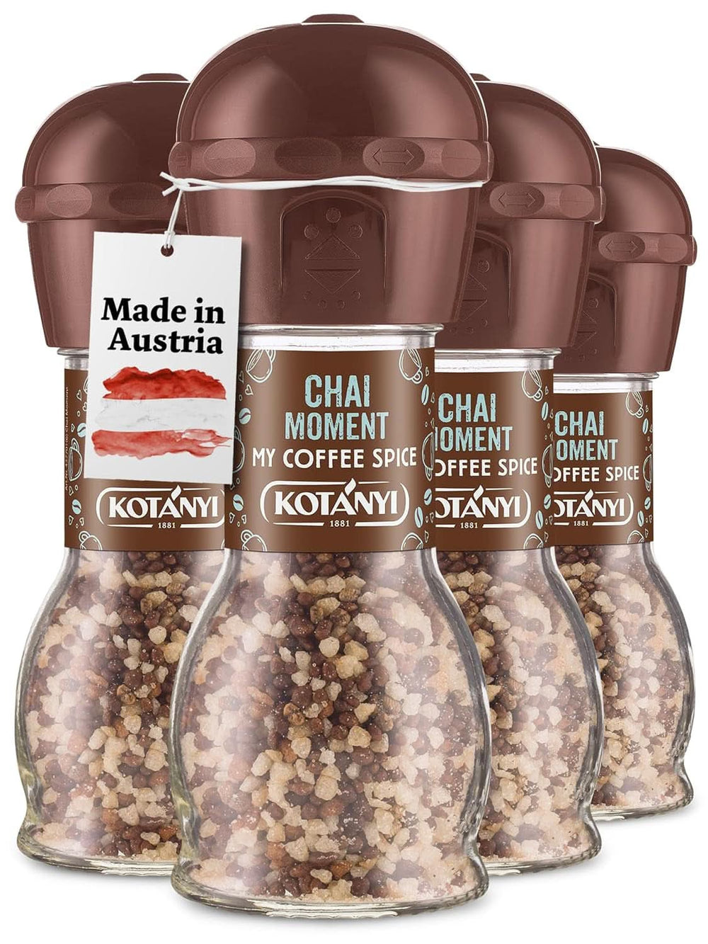 Topping pentru cafea Kotanyi Cacao Kiss | Ciocolată minunată cu bucăți fine de ciocolată, pachet de 4 (4 X 63 grame) Naty Shop Chai Moment 4 x 50 grame