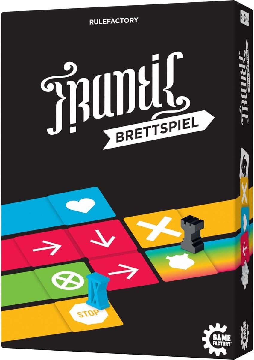 Game Factory 646076 Joc de societate Frenetic, jocul de curse pe ascuns, un joc de petrecere obraznic pentru 2-6 jucători cu vârsta de 12 ani și peste