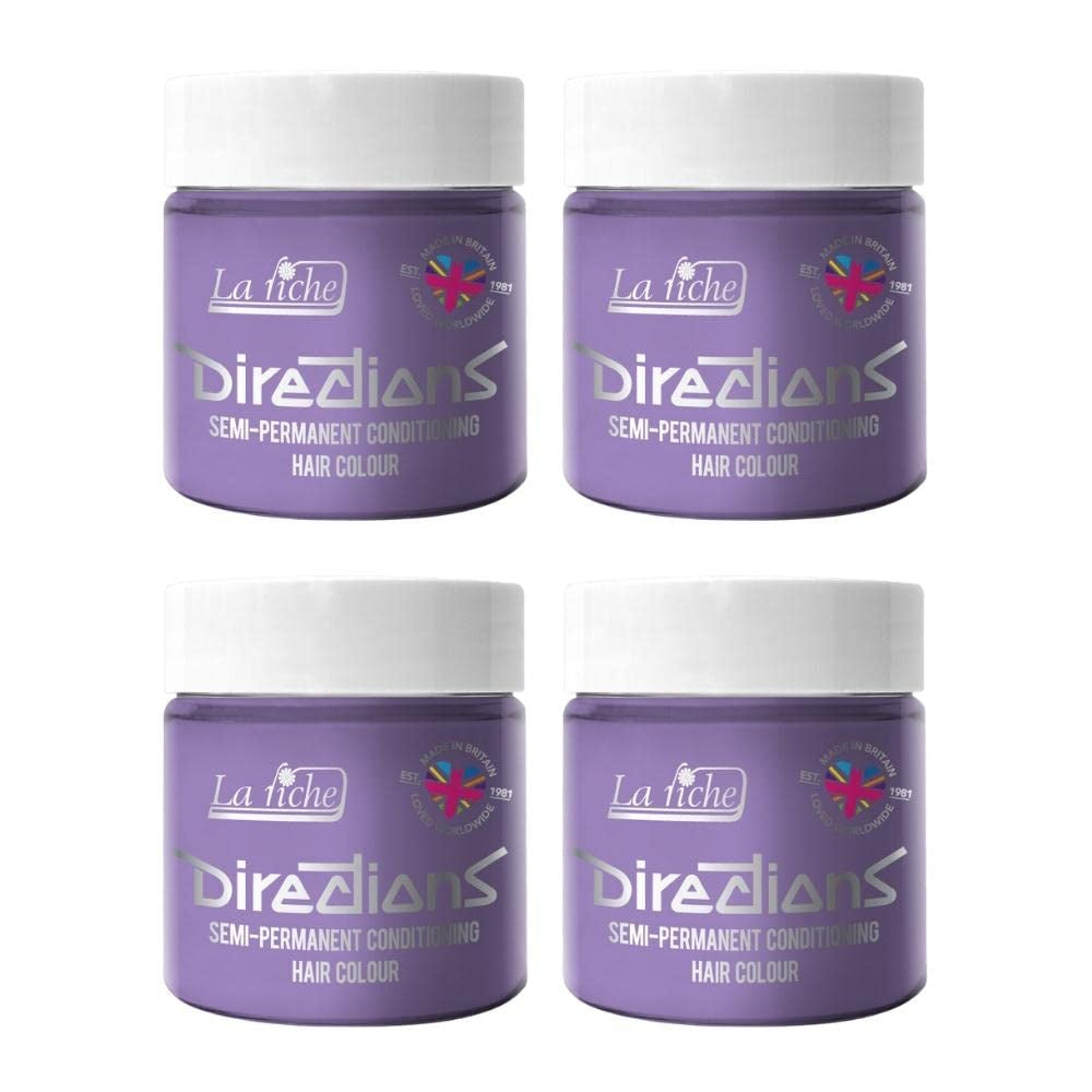 Culoare de păr semipermanentă Directions 100 ml cutie 4 pack (Pillarbox Red) Vopsea pentru par Naty Shop Lila 400 Ml (1 pachet)