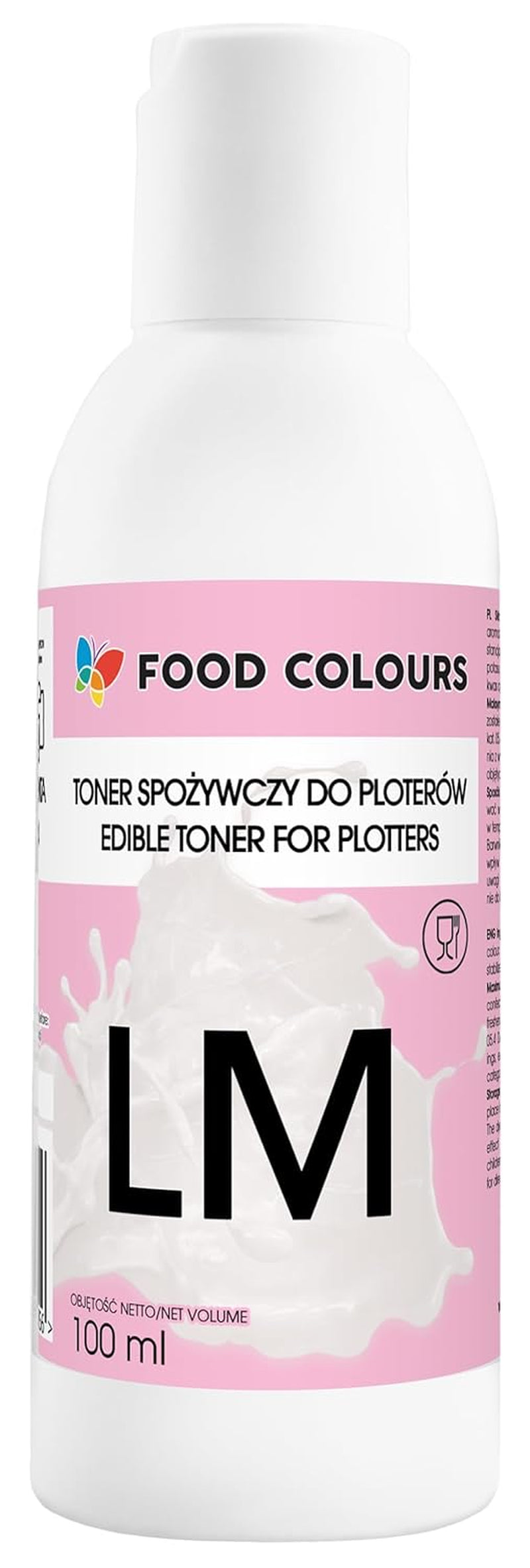 Set de coloranți alimentari cu cerneluri comestibile pentru plottere 6 x 100 ml | Cyan deschis | Cyan | Magenta deschis | | Magenta | Galben | Negru | Imprimare comestibilă, Imprimare pe hârtie tip wafer, adaos decorativ pentru prăjituri