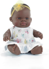 Miniland Puppe, 21cm, afrikanisches Mädchen. In Spanien hergestellt. Anatomisch korrekt. My Friend & Me Collection, African Girl
