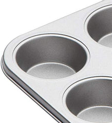 Tavă de copt pentru brioșe Kitchencraft, înveliș antiaderent, pentru 12 brioșe, 35 cm X 27 cm Matrite si tavi pentru copt Naty Shop