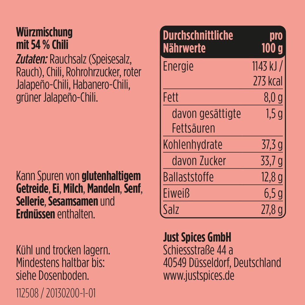 Just Spices Turbo Scharfer Allrounder I Mehr Wumms für jedes Gericht mit dreifach Chili I Gewürzdose, 61 g