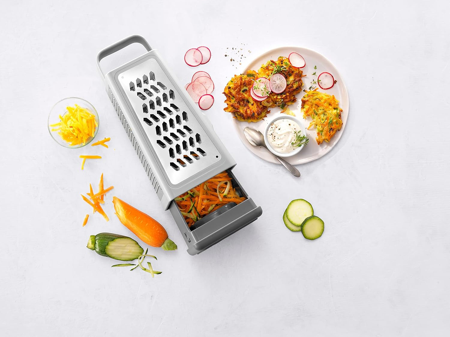 ZWILLING Z-Cut răzătoare pătrată, multifuncțională, lamă din oțel inoxidabil Peeler Naty Shop