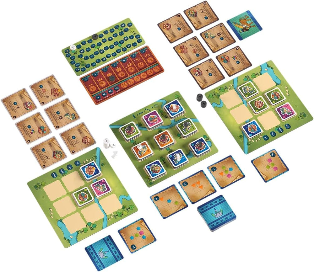 Game Factory 646044 Un oraș pentru Amytis, joc captivant de dueluri, joc tactic pentru 2 jucători cu vârsta de la 10 ani în sus, joc de societate pentru 2 jucători, joc de petrecere