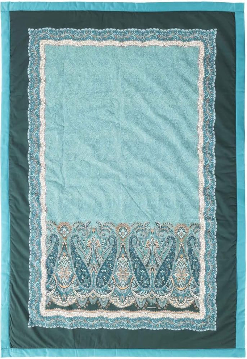 BASSETTI bumbac carouri SABBIONETA culoare BLUE B3 dimensiunea 135X190 Plapumi si pilote Naty Shop Turcoaz 135 X 190 Cm