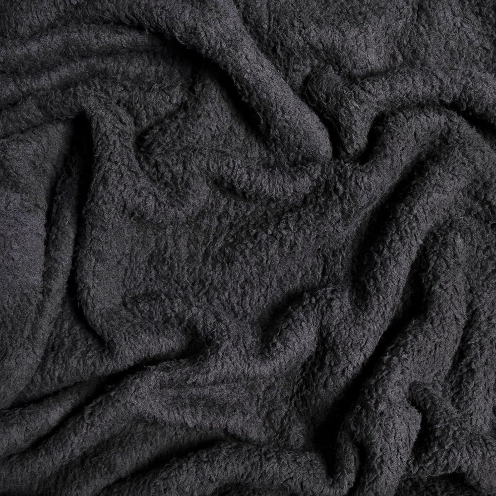 Brentford's Teddy Fleece Blanket, Pătură mare pentru pat, plușată, super moale, caldă, pentru canapea, pat, cuvertură de pat, negru - 150 X 200 Cm Paturi si Cuverturi Besuche den Brentfords-Store