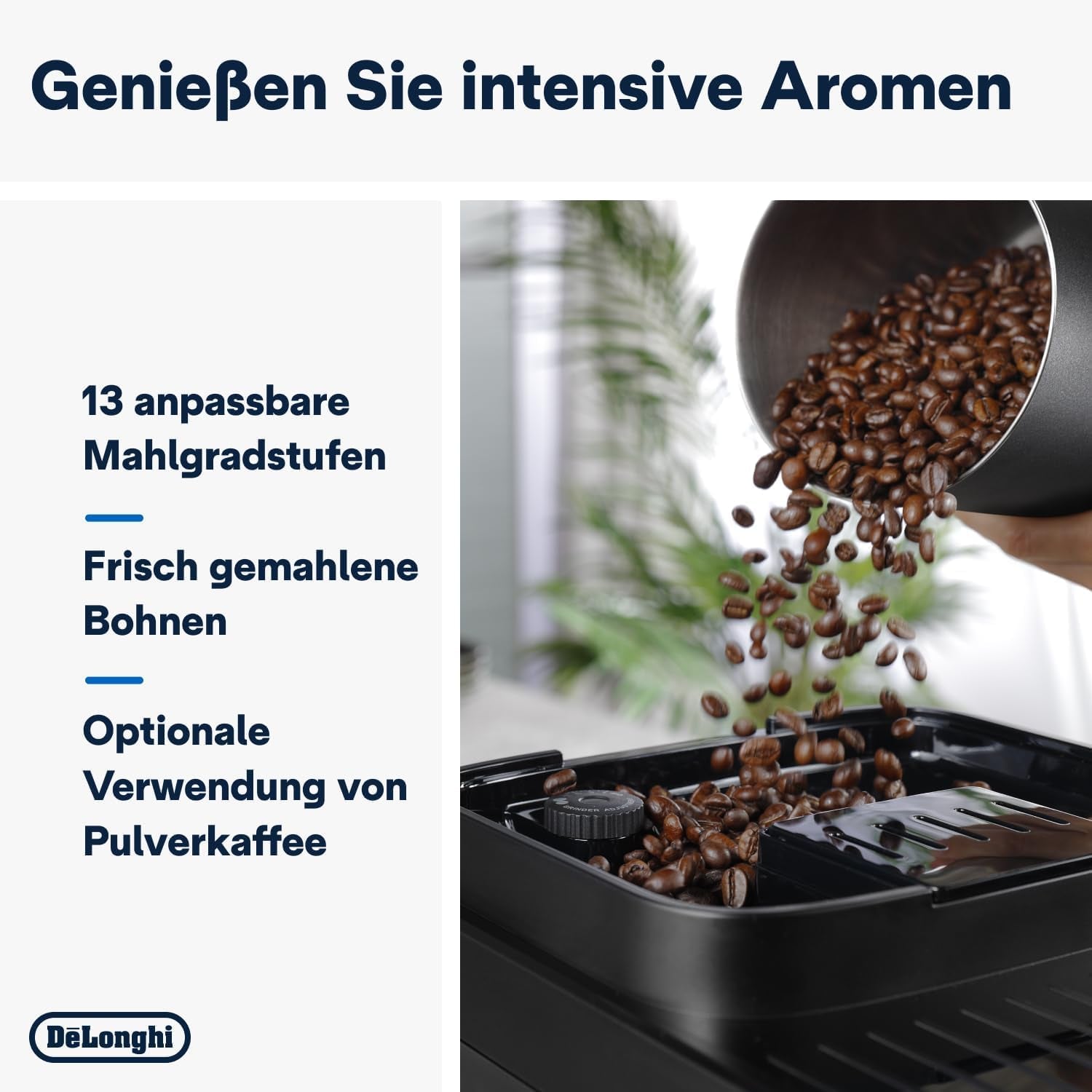 De'Longhi Magnifica Evo Next - Perfetto Espressor complet automat cu spumator de lapte LatteCrema, 13 băuturi cu o singură atingere, aparat de cafea și cappuccino, ecran tactil color, titan (ECAM312.80.TB)